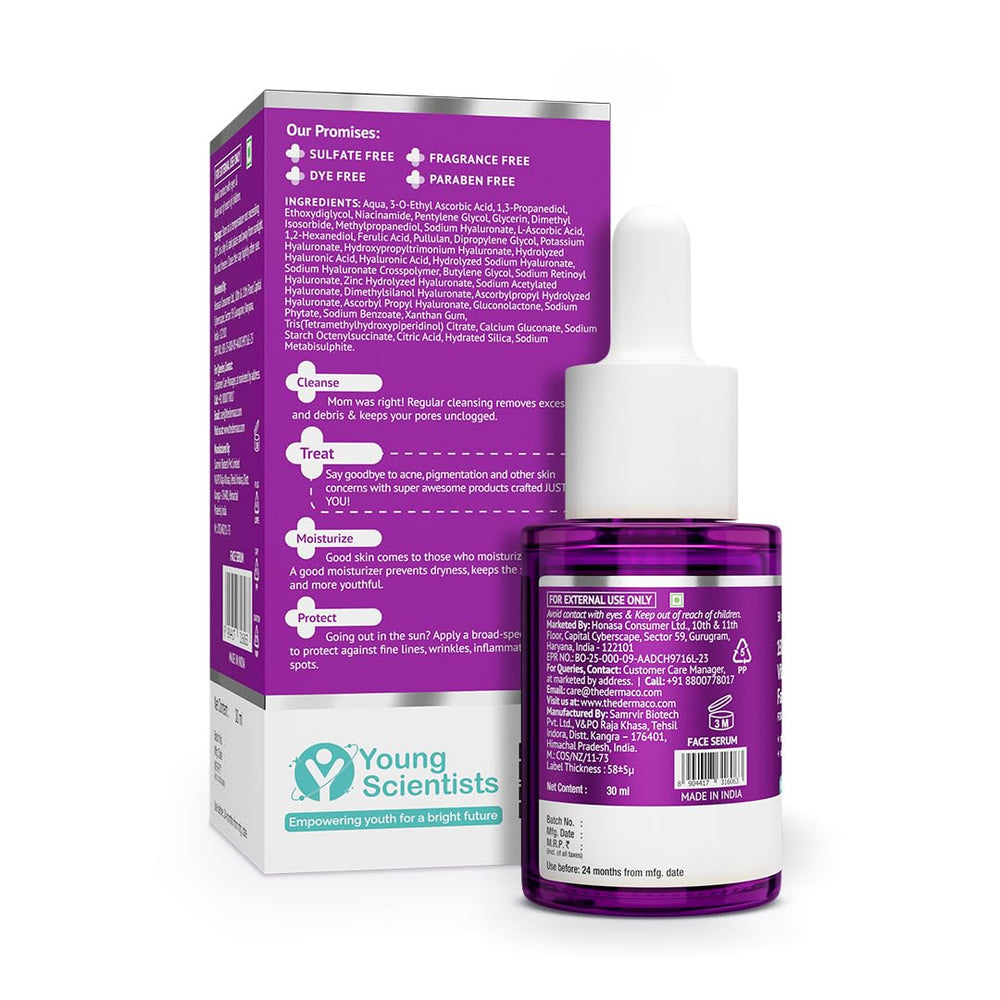 The Derma Co serum bottle with pump enables controlled use