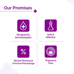 The Derma Co dermatologically tested badge on packaging