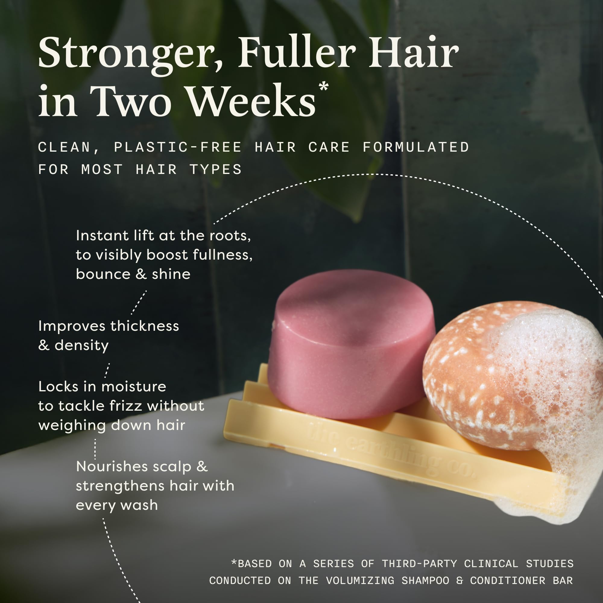 The Earthling Co. conditioner bar bottle dispense for easy, mess-free conditioning.