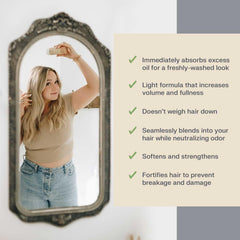 The Earthling Co. dry shampoo light hair powder-application for fast oil absorption and lift