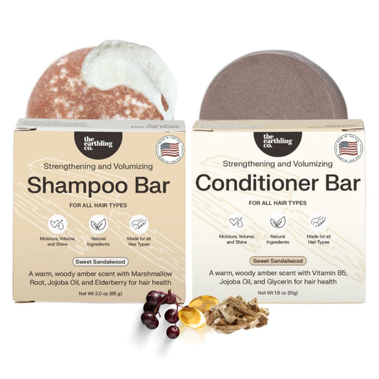The Earthling Co. shampoo bar bottle pour enables clean, mess-free dispensing.