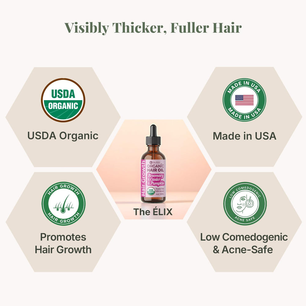 Hands applying The ELIX oil for targeted hair growth support.