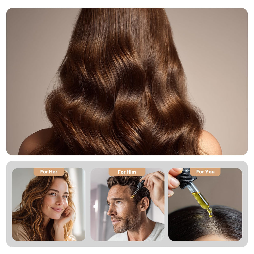 Routine scene with The ELIX oil demonstrating gentle scalp massage for hair care.