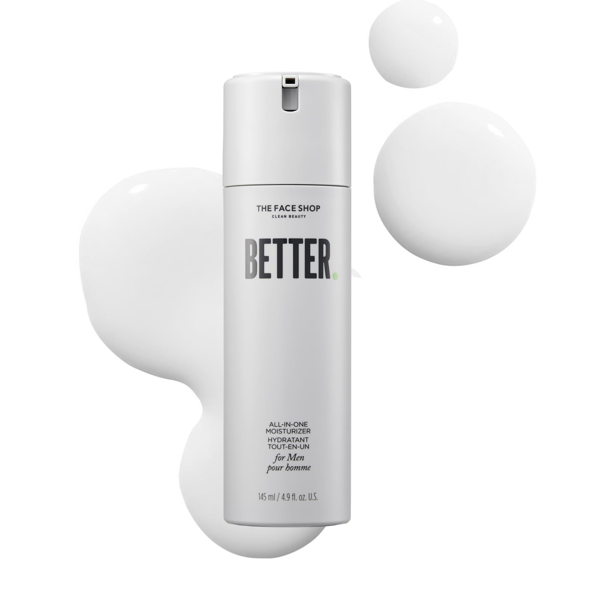 The Face Shop Better All-in-one Man Daily Face Moisturizer product shot highlights lightweight, non-sticky hydration for post-shave skin.