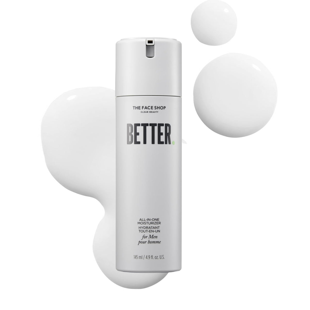 The Face Shop Better All-in-one Man Daily Face Moisturizer product shot highlights lightweight, non-sticky hydration for post-shave skin.