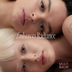 The Face Shop Brightening Care Multi Balm on the face for balanced moisture and glow.