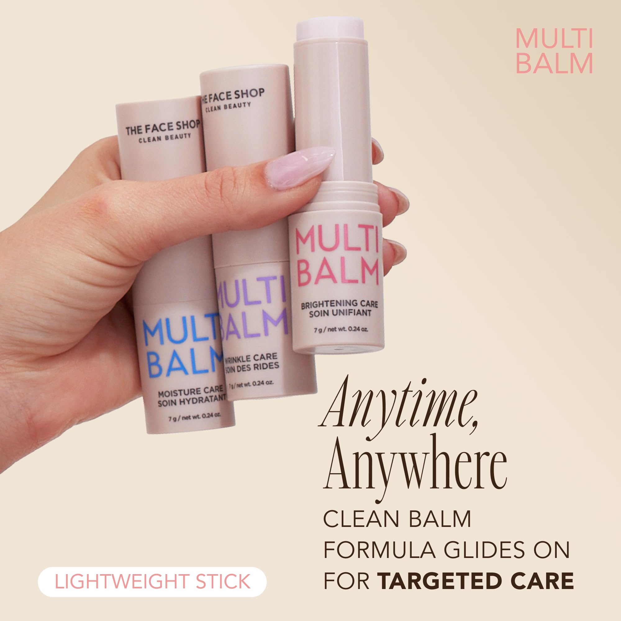 The Face Shop Brightening Care Multi Balm under-eye care for gentle nourishment.