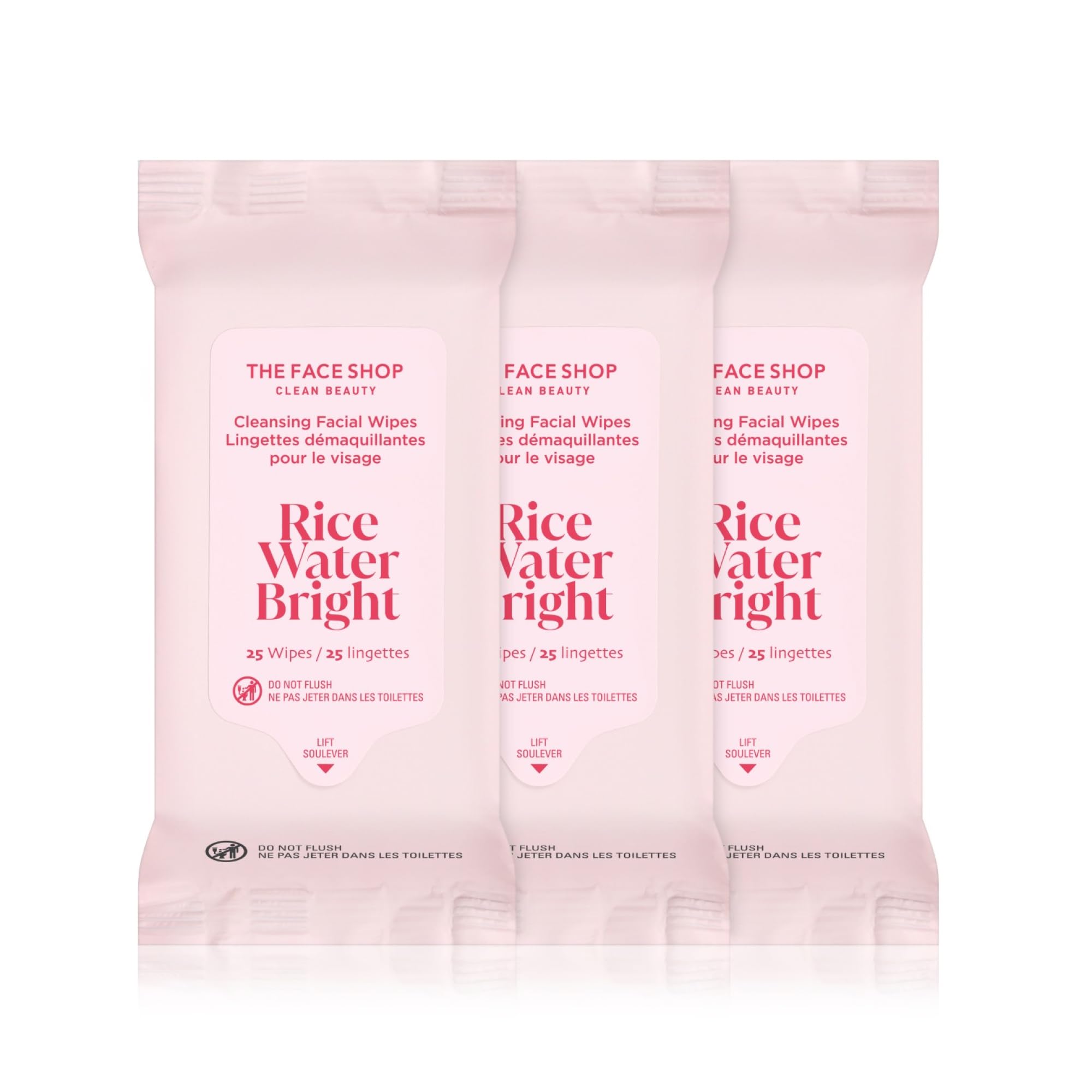 The Face Shop Glamzilla Rice Water Bright wipes front-pack for daily cleansing