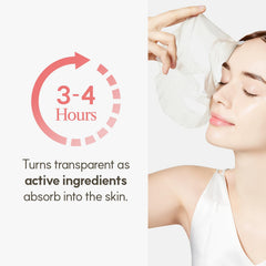 Hydrogel sheet becomes translucent as actives absorb into the skin