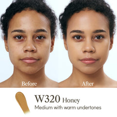 The Face Shop Ink Lasting Foundation semi-matte finish on diverse skin types.