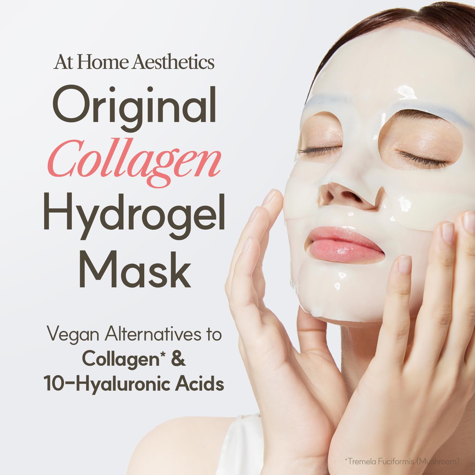 The Face Shop vegan collagen mask sheet being applied for deep hydration