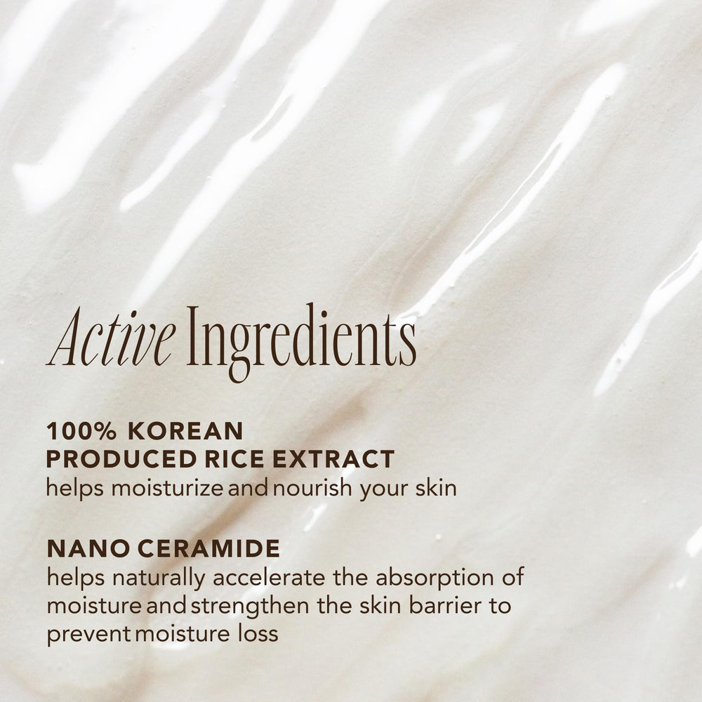 The Face Shop Rice Ceramide Emulsion pump dispenser, easy daily hydration.