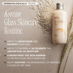 The Face Shop Rice Ceramide Emulsion smooth texture close-up showing silky, light consistency.
