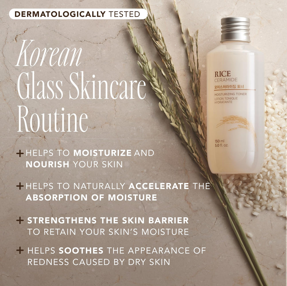 The Face Shop Rice Ceramide Toner texture swirls showing smooth moisture