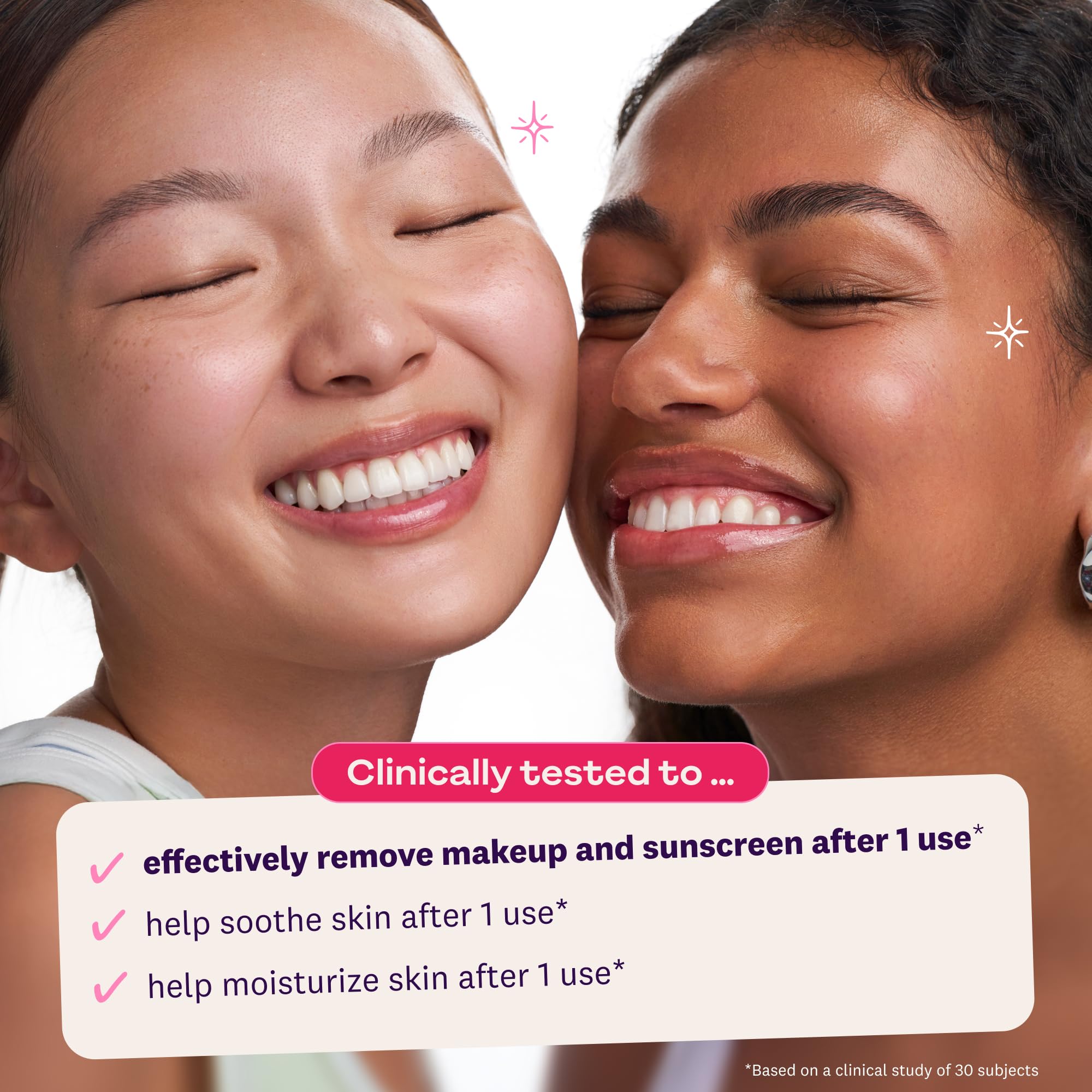 Milk formula dispensing in a coin-sized amount for a gentle makeup melt.