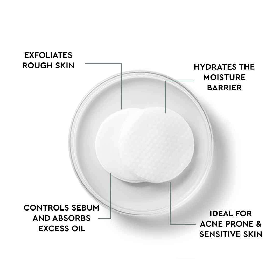 Ingredients label close-up on The Face Shop Toner Pad packaging highlights clean formula.