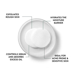 Ingredients label close-up on The Face Shop Toner Pad packaging highlights clean formula.