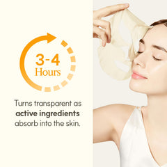 The Face Shop Vita-Toning vegan collagen mask transforms to translucent hydrogel as actives absorb.