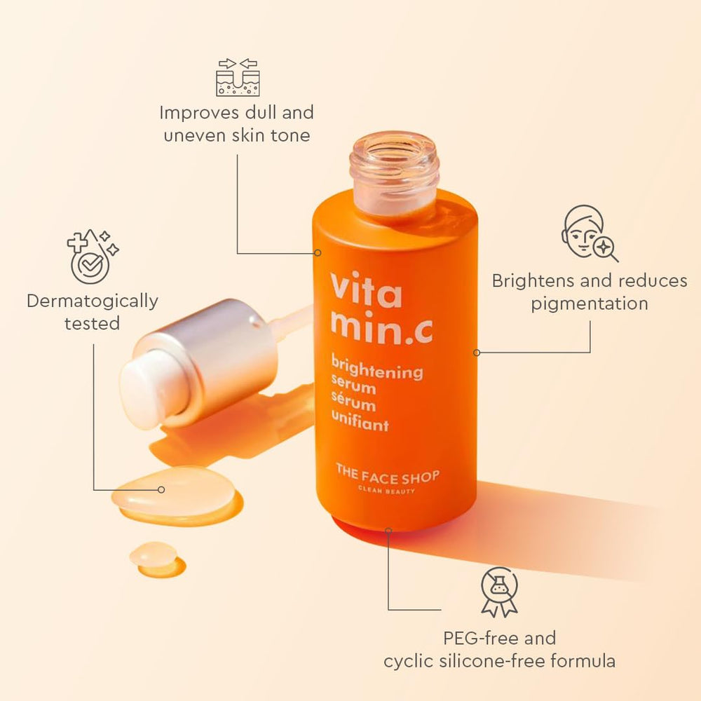 The Face Shop Vitamin C Serum daily routine fits morning skincare.