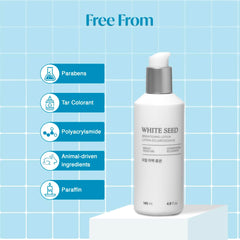 Morning skincare routine step with The Face Shop lotion.