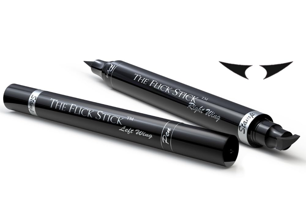 The Flick Stick winged-eyeliner-stamp creates a precise wing in seconds.