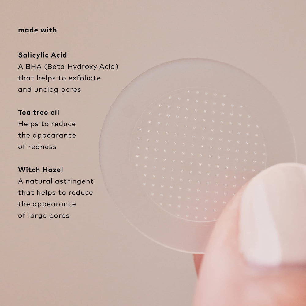 The Good Patch Clear Up ingredients: salicylic acid, witch hazel, tea tree oil