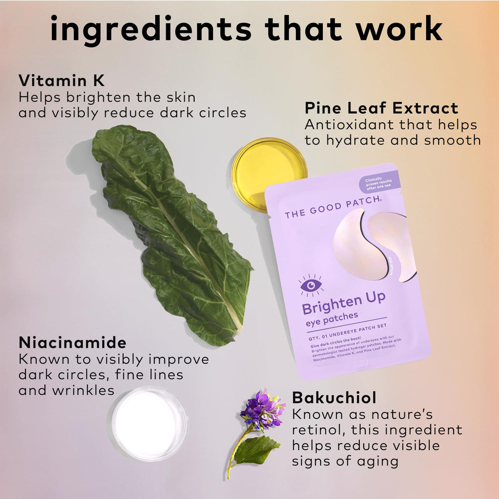 The Good Patch Pine Leaf Extract image illustrating hydration and smoothing benefits