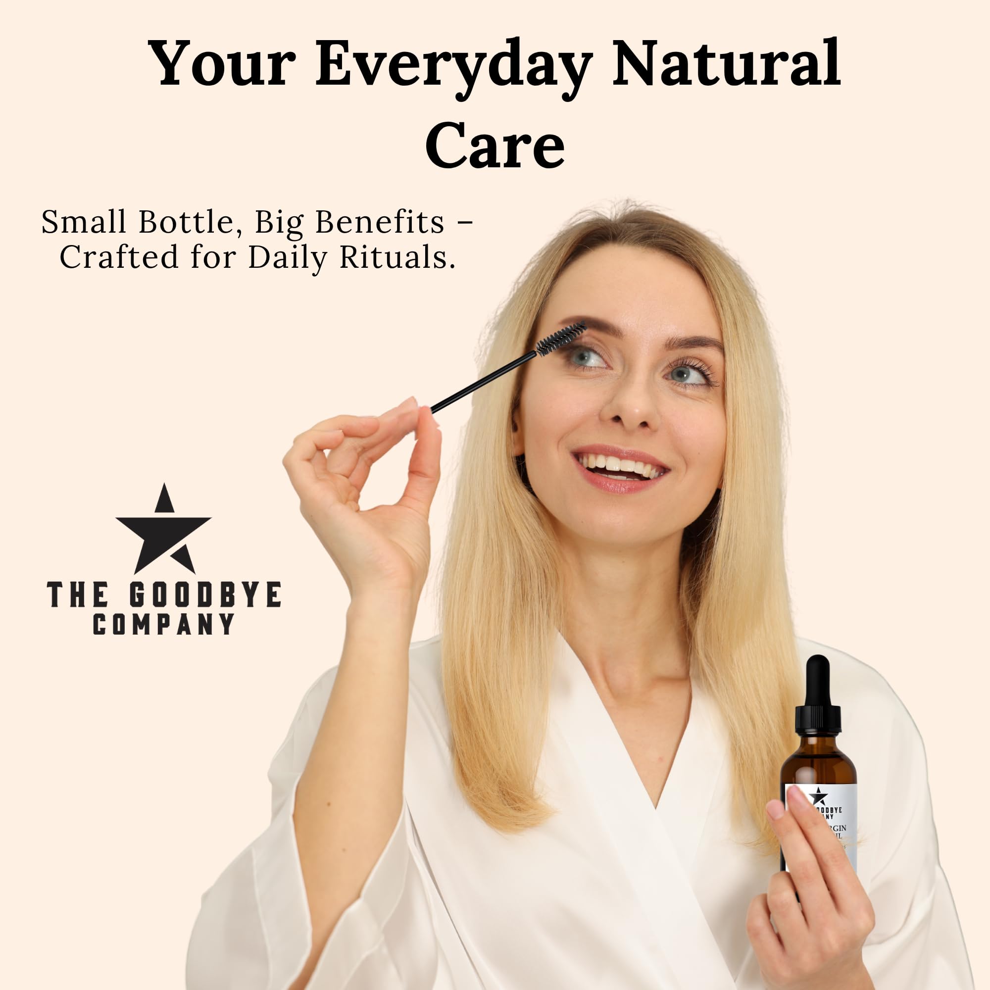 The Goodbye Company handcrafted Florida castor oil bottle for natural at-home care.