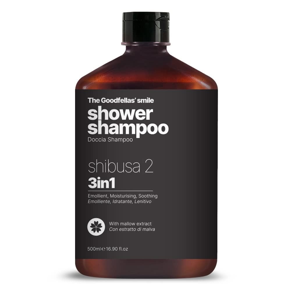 The Goodfellas' Smile Shibusa 2 bottle front conveys premium grooming with Italian craft.