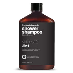The Goodfellas' Smile Shibusa 2 bottle front conveys premium grooming with Italian craft.