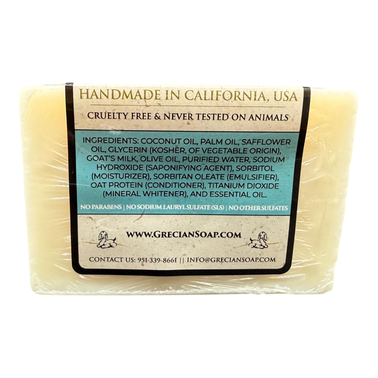 The Grecian Soap Company 2-pack gift-ready display of chamomile and clary sage bars for pampering