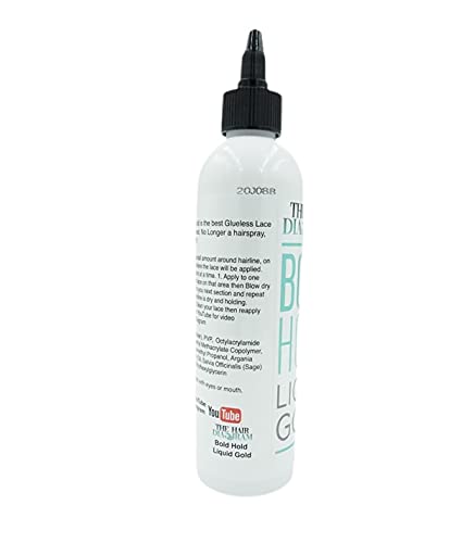 The Hair Diagram Bold Hold Liquid Gold styling baby hairs.