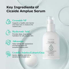 The Harnay Cicaide Ampoule centella closeup references soothing plant-based care