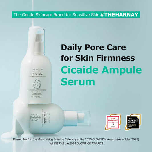 The Harnay Cicaide Ampoule dropper delivers lightweight moisture for daily care