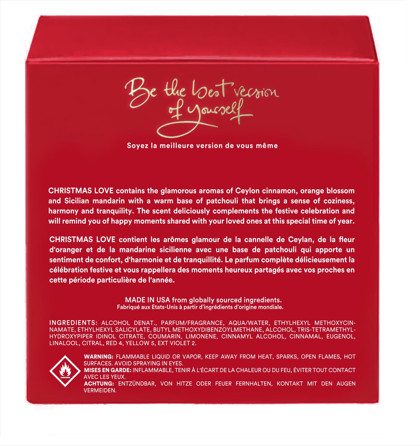 The Heart Company Christmas Love heart-shaped bottle embodies warmth for intimate celebrations.