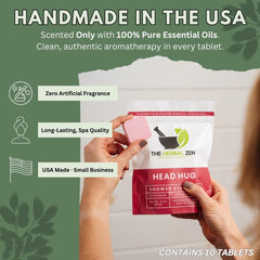 The Herbal Zen in-shower-use scene shows a convenient daily ritual.
