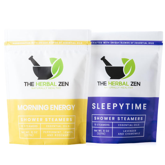 The Herbal Zen Morning Energy steamer for a bright start and long-lasting aroma.