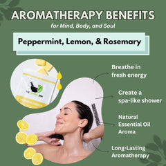 The Herbal Zen shower steamer in hand offers a quick mood lift for your shower