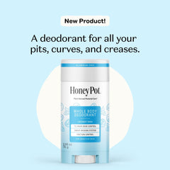 The Honey Pot Coconut Shea deodorant application closeup demonstrates smooth texture for skin