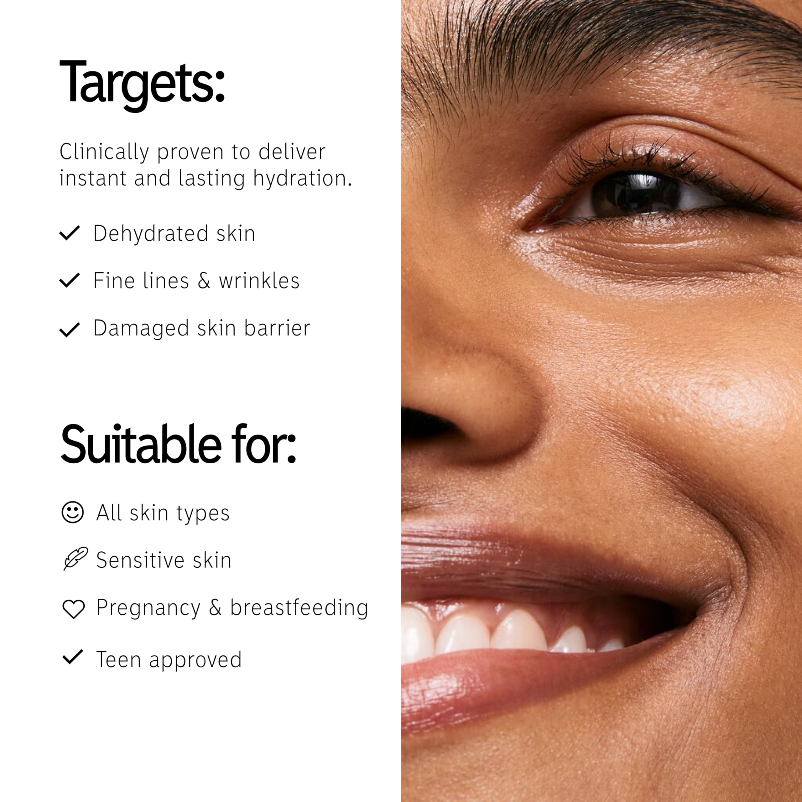 The INKEY List Hyaluronic Acid Serum Duo dropper in action for gentle hydration