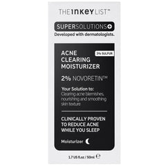 Ingredients list close-up for The INKEY List Novoretin 2% Moisturizer