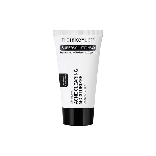 The INKEY List Novoretin 2% Moisturizer jar close-up showing smooth texture for clearer-looking skin