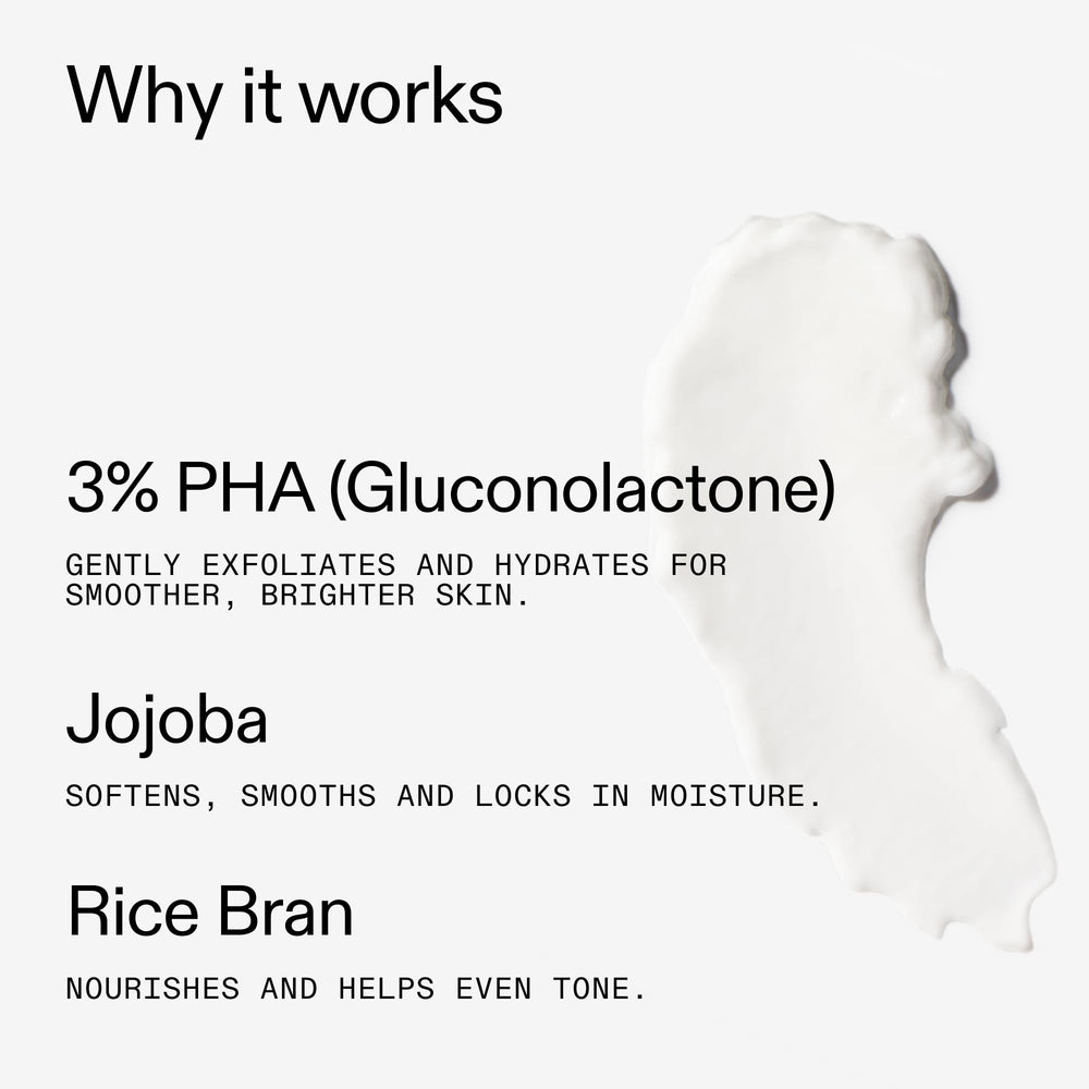 The INKEY List PHA Body Water Cream application on arm demonstrates smooth massage motion.