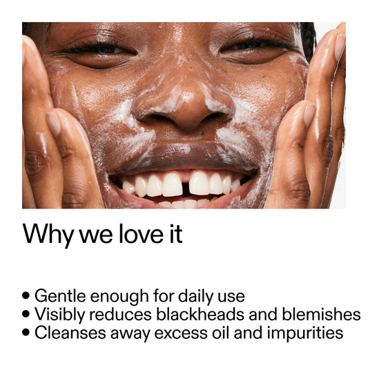 The INKEY List Salicylic Acid Cleanser foaming action demonstrates daily cleansing benefits.