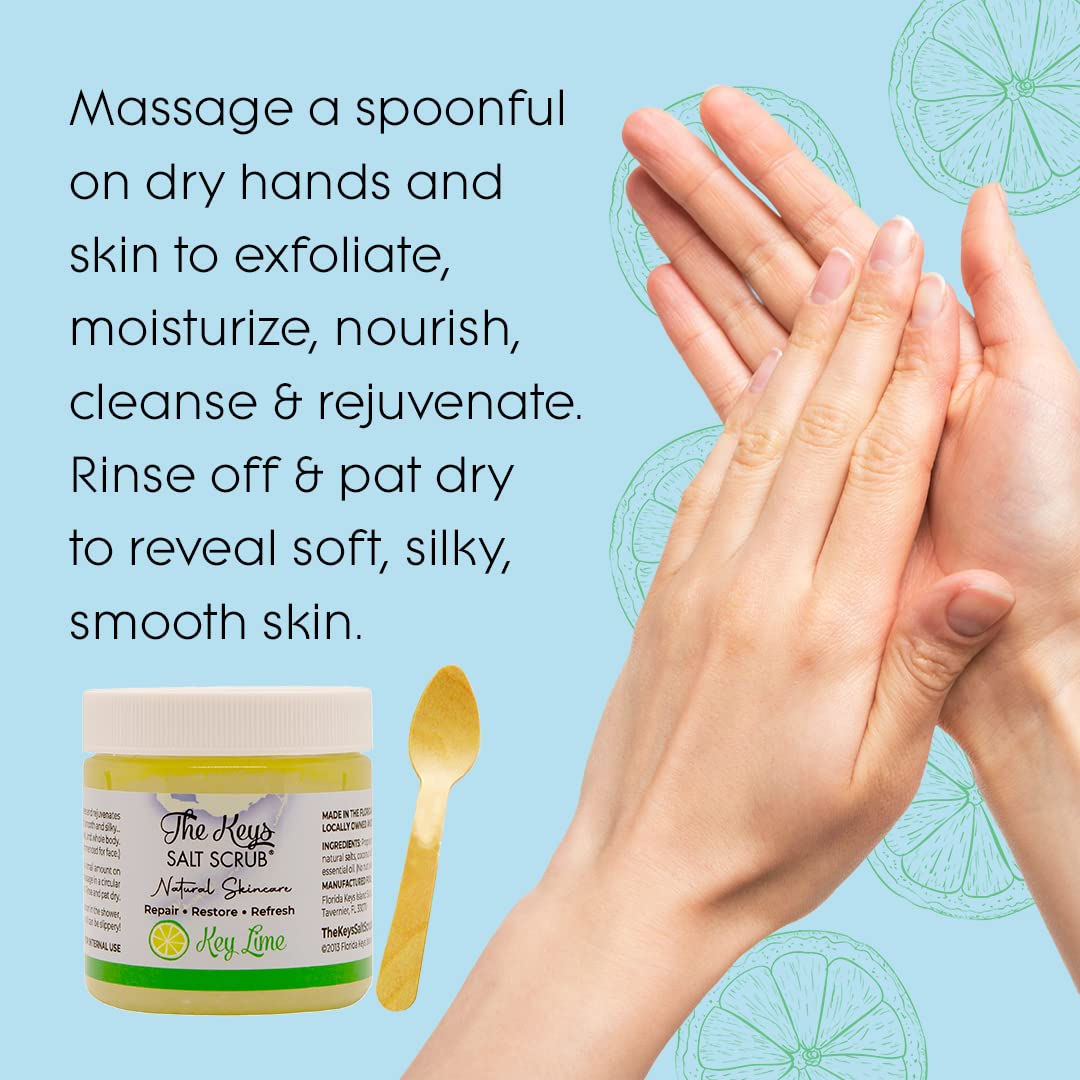 The Keys Salt Scrub hand exfoliation for softer, smoother skin