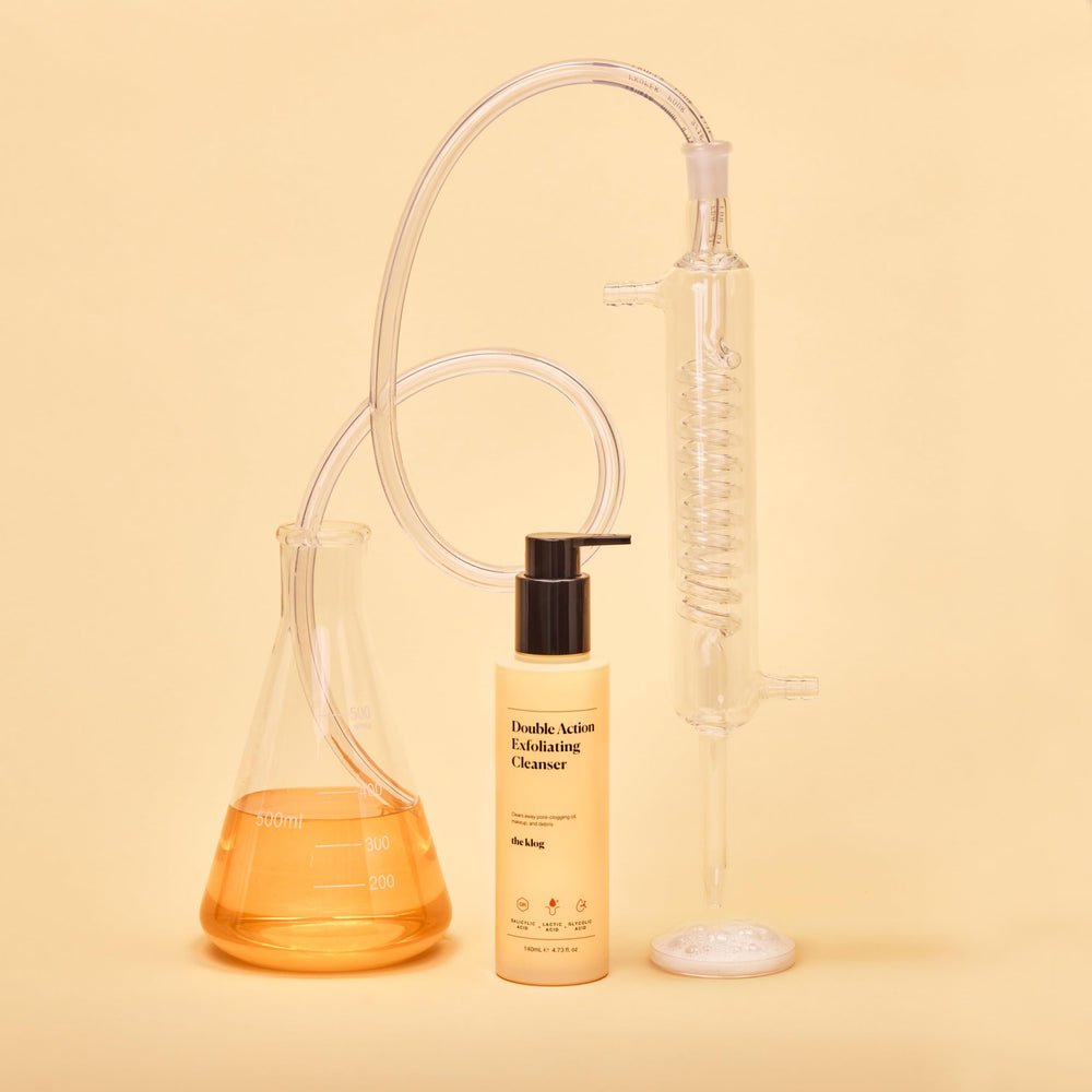 The Klog foamy lather highlights creamy texture for a refreshing cleanse.