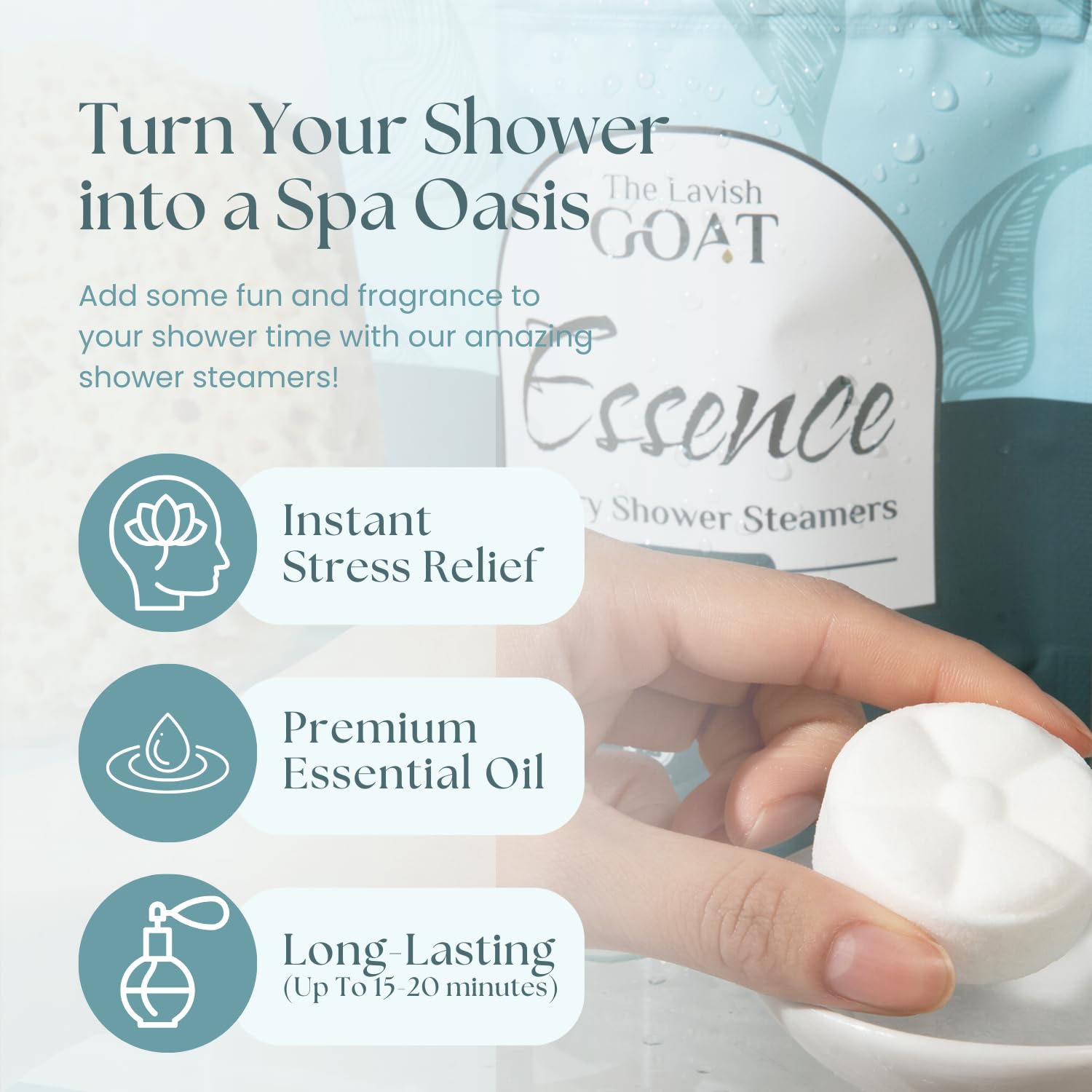 Phthalate-free ingredients ensure a natural, clean spa aroma in every tablet.