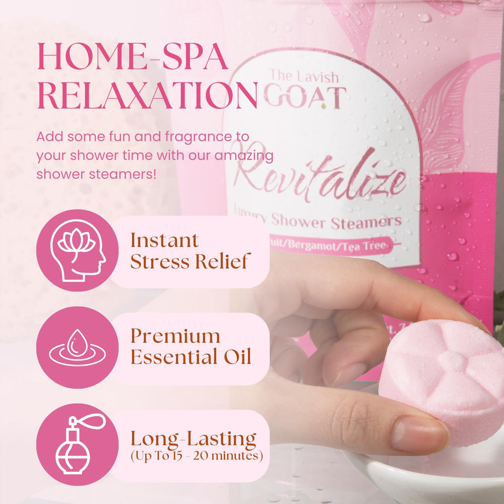 The Lavish Goat Revitalize flower-shaped design adds spa-like ambience.