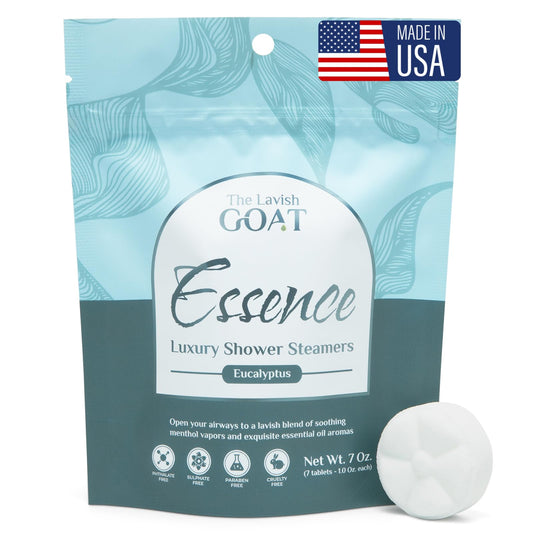 The Lavish Goat TLG Essence shower steamer 7-pack offers spa-like aromatherapy in your shower.