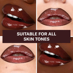 The Lip Bar Argan Oil Vitamin E moisturizing blend on lips.